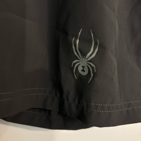 Spyder‎ Mens XL Pull on elastic waistband gray quick dry pockets logo shorts - Picture 2 of 9